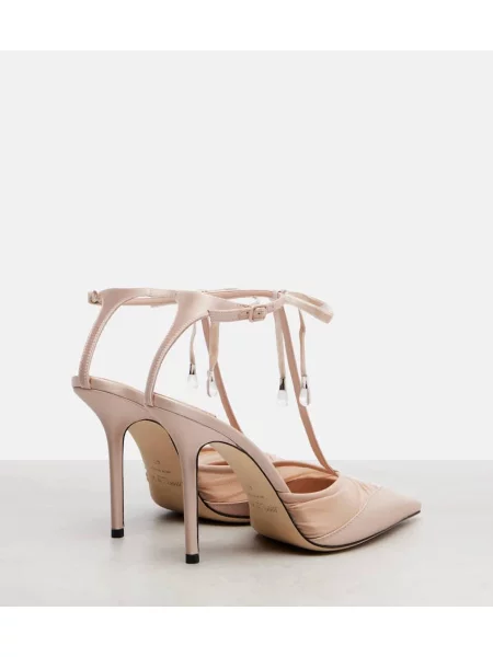 Saténové lodičky Jimmy Choo ružová