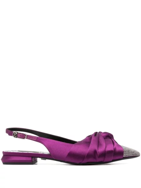 Balerini Roberto Cavalli din satin slingback