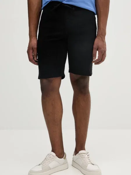 Lindbergh pantaloni scurți din in negru