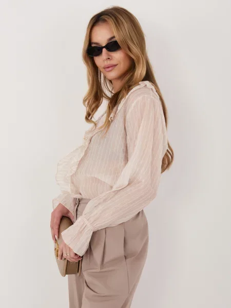 Bluză Italy Moda din lyocell bej