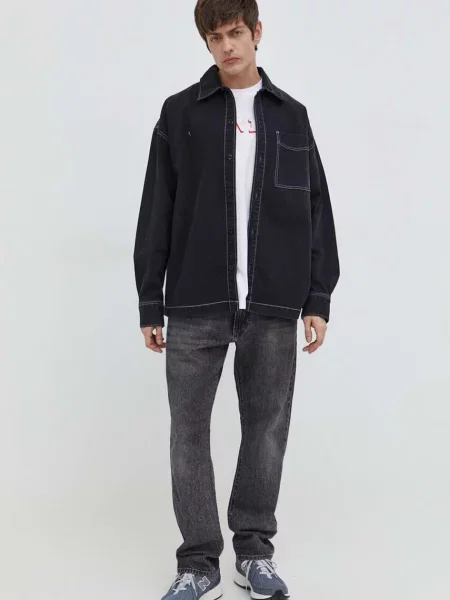 Πουκάμισο μπουφάν G-Star Raw μαύρο