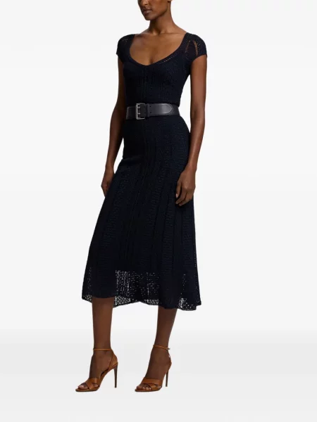 Midi suknelė Ralph Lauren Collection mėlyna