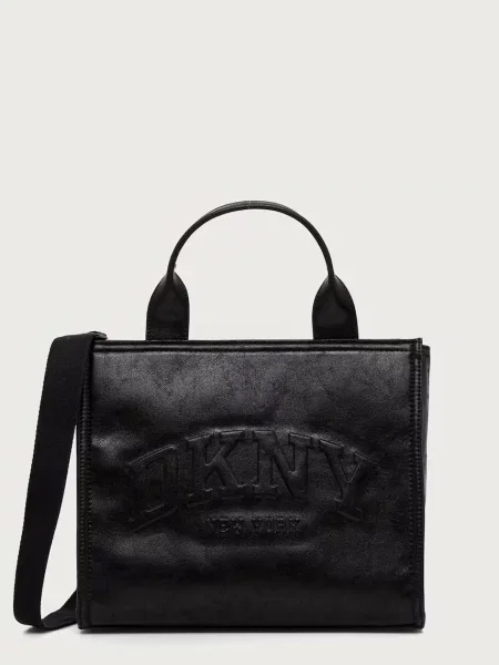 DKNY geantă shopper pentru femei cu imitație de piele negru