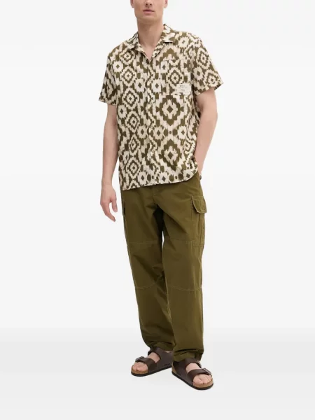 Cămașă Barbour cu imprimeu geometric verde