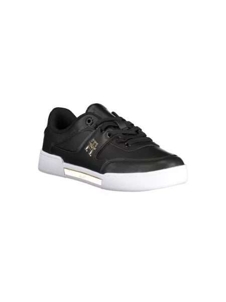 Sneakersy Tommy Hilfiger skórzane czarne