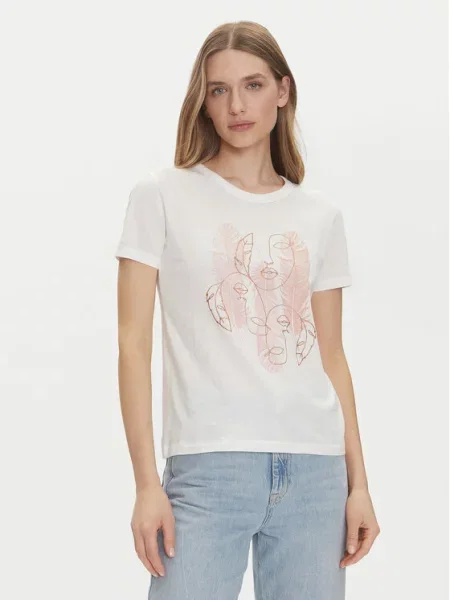 JDY T-Shirt Michigan biały