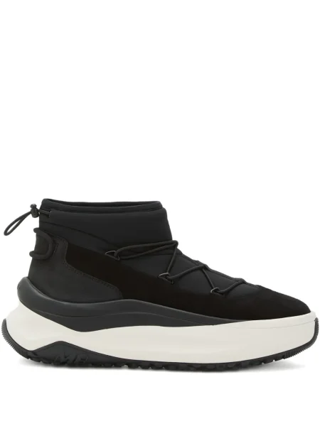 Sneakerși Moon Boot cu șireturi cu platformă din dantelă negru