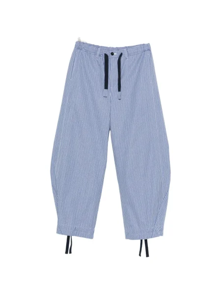 Pantaloni Sacai cu dungi albastru