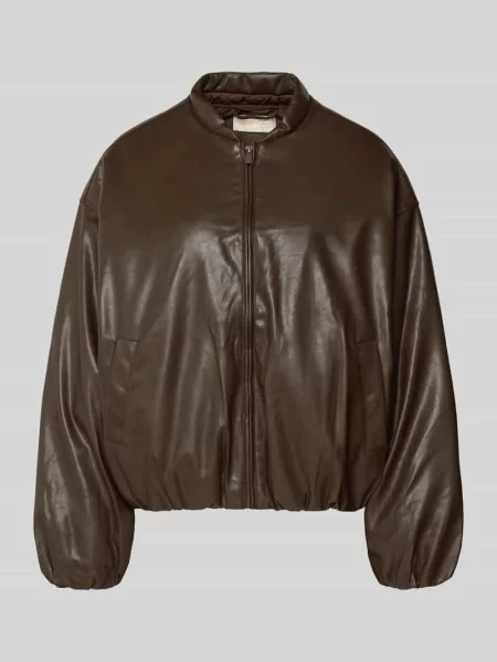 Bomberka z imitacji skóry z zamkiem błyskawicznym Another Cotton Lab