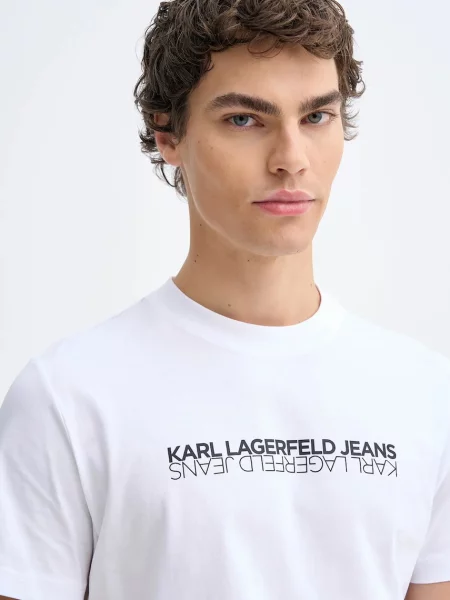 Футболка Karl Lagerfeld Jeans с принтом белая