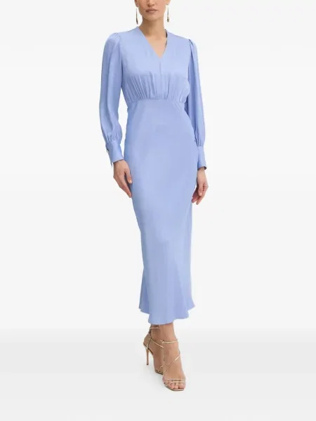 Rochie Twinset cu decolteu în V albastru