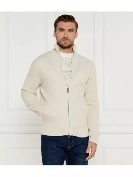 BOSS BLACK Cardigan H-Emeraviglio cu adaos de lână negru