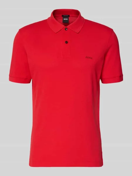 BOSS polo Pallas gładki czerwony