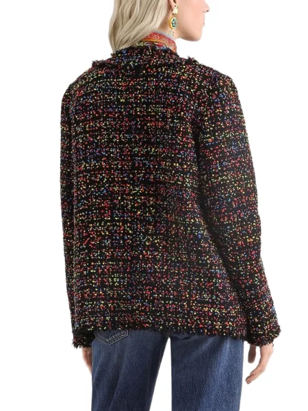 Geacă Dolce & Gabbana din tweed negru