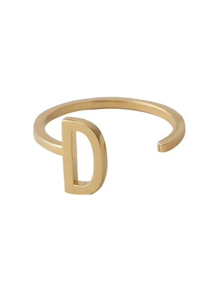 Pozlacený stříbrný prsten Design Letters zlatý