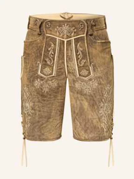 Beckert Kožené Krojové Kalhoty Metternich hnědá