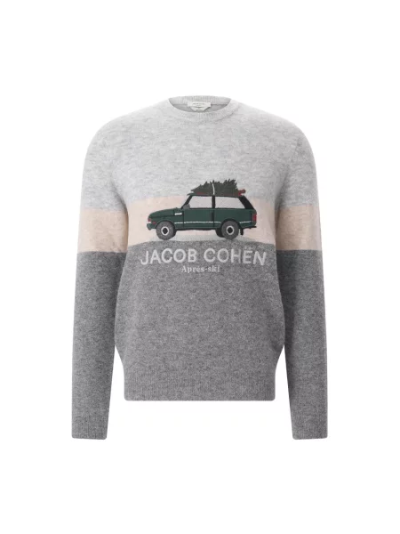 Sweter Jacob Cohen wełniany szary