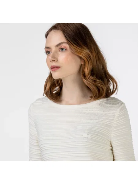 Lacoste Sweter biały