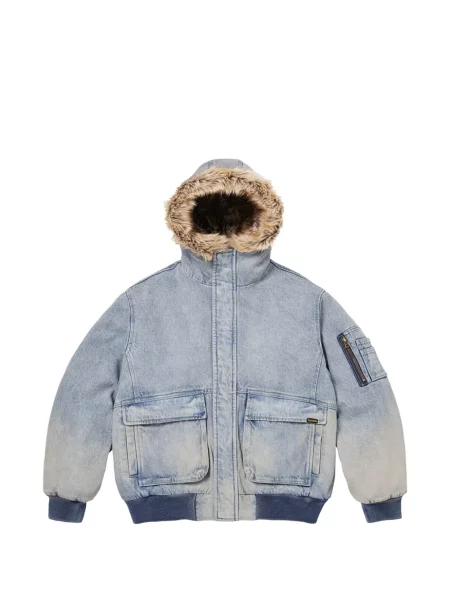 Blană geacă Supreme reversibilă maro