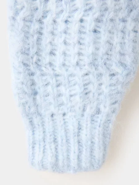 Sweter ścieg pleciony Dzieci lata MANGO KIDS błękitny