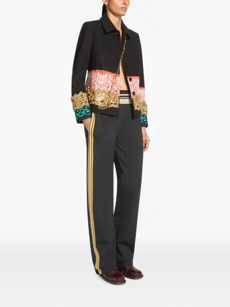 Sacou Dries Van Noten de lână negru