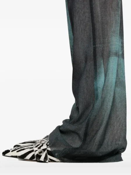 Pantaloni Jean Paul Gaultier cu imagine cu imprimeu abstract albastru