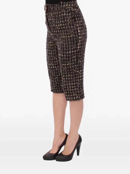 Pantaloni scurți Dolce & Gabbana din tweed maro