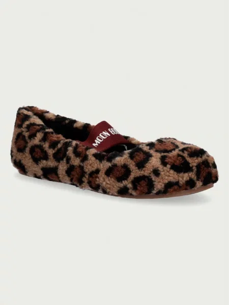 Moon Boot baleríny MB FLEECE BALLERINA LEOPARD hnedá