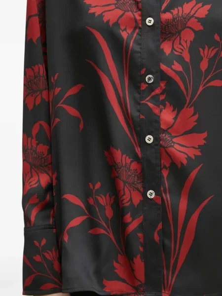 Cămașă Marciano cu model floral cu imagine negru