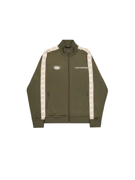 ALPHA INDUSTRIES Tepláková bunda tmelová / olivová biela