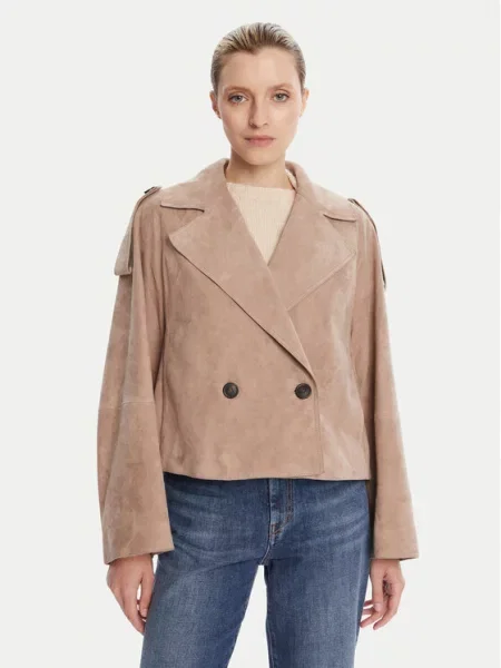 Weekend Max Mara Шкіряна куртка Maga коричневий