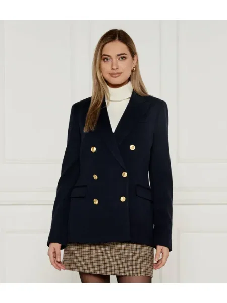 Polo Ralph Lauren sacou din lână bleumarin cu două rânduri de uni albastru