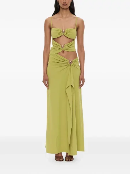 Lung rochie Christopher Esber cu volane verde