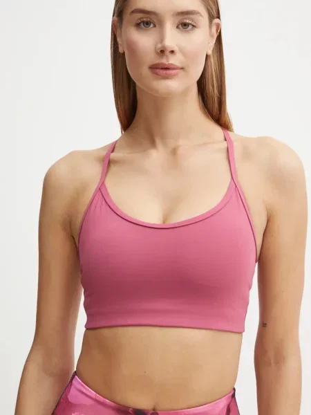 Сутиен за йога Casall Sleek Strappy с изчистен дизайн розово