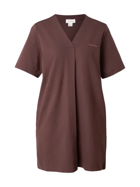 Calvin Klein Jeans Obleka PUNTO MILANO čokolada