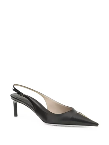 Pantofi cu toc Tom Ford slingback cu autograf negru
