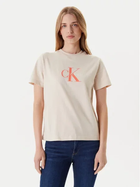 Calvin Klein Jeans kratka majica bež