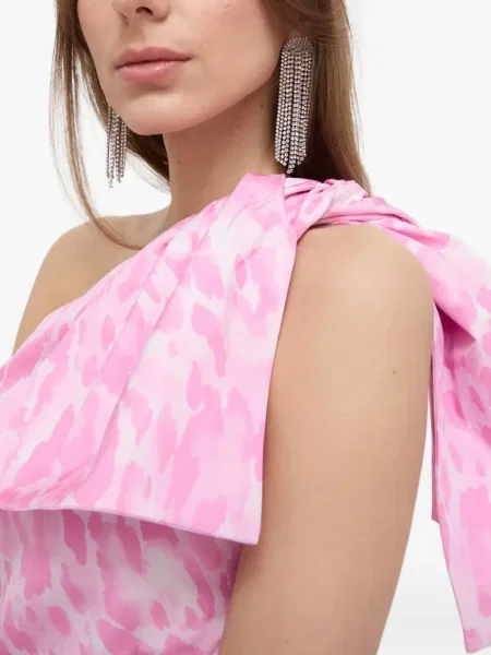 Rochie mini Pinko cu funde cu un umăr gol de costum