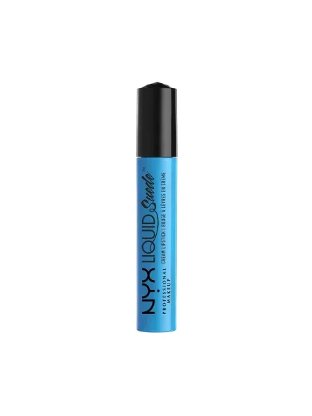 Rochie din denim Nyx Professional Make Up din piele de căprioară albastru