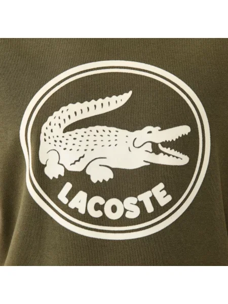 Футболка Lacoste с круглым вырезом зеленая