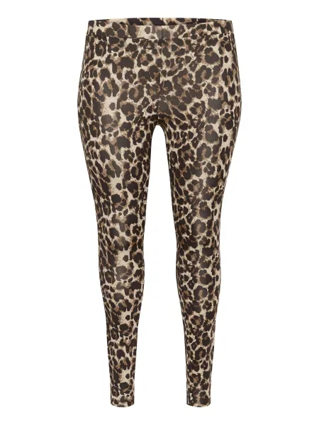 KAFFE CURVE Leggings Peppi sepie negru