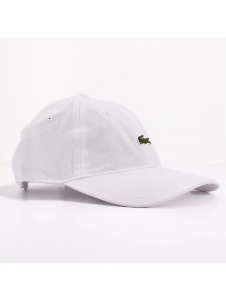 Czapka z daszkiem Lacoste white biała