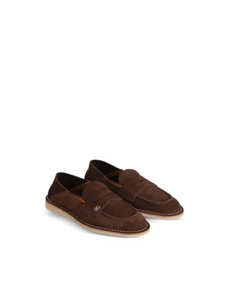 Półbuty Dolce And Gabbana zamszowe brązowe