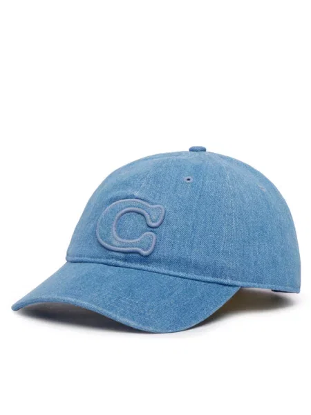 Coach De blugi șapcă baseball cu adaos de piele albastru