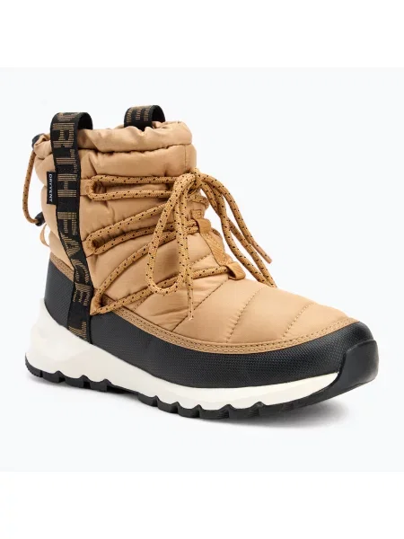Śniegowce The North Face Thermoball Lace Up WP almond butter / black czarne