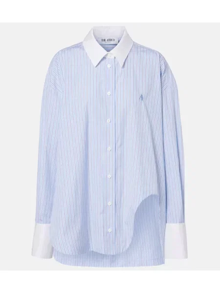 Cămașă The Attico cu dungi albastru