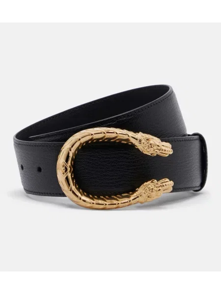 Cu centură curea Gucci din piele negru