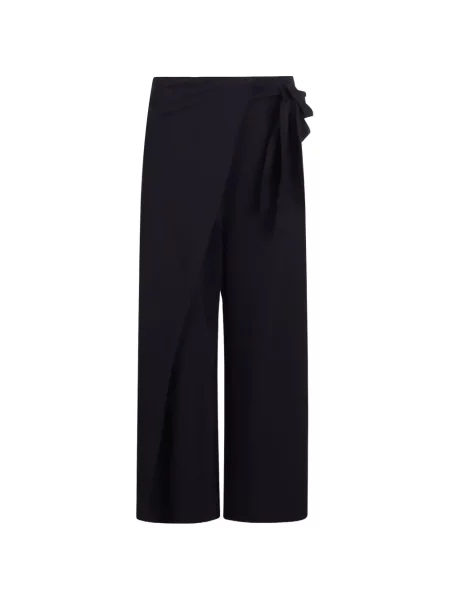 Pantaloni palazzo Jovonna plic albastru
