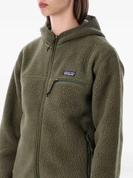 Geacă Patagonia cu glugă retro verde