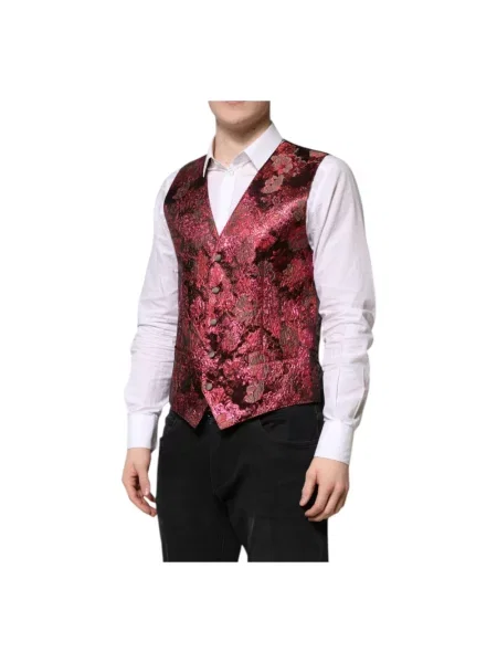 Kamizelka garniturowa Dolce And Gabbana biznesowa czarna